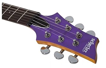 Schecter C-6 デラックスサテンパープルエレキギター Amazon.com: Schecter C-6 Deluxe Solid-Body Electric Guitar